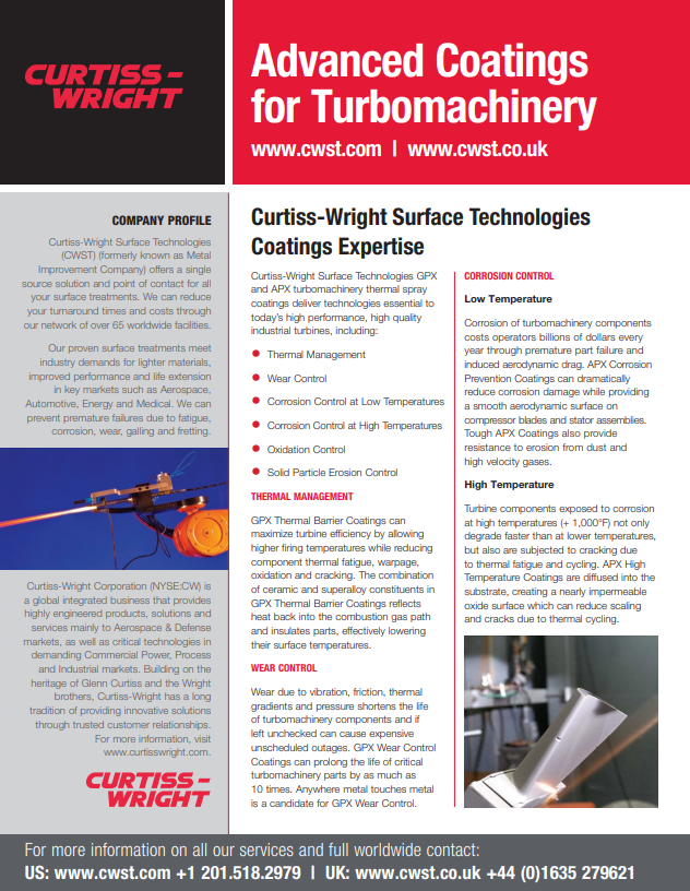Advanced Coatings for Turbomachinery