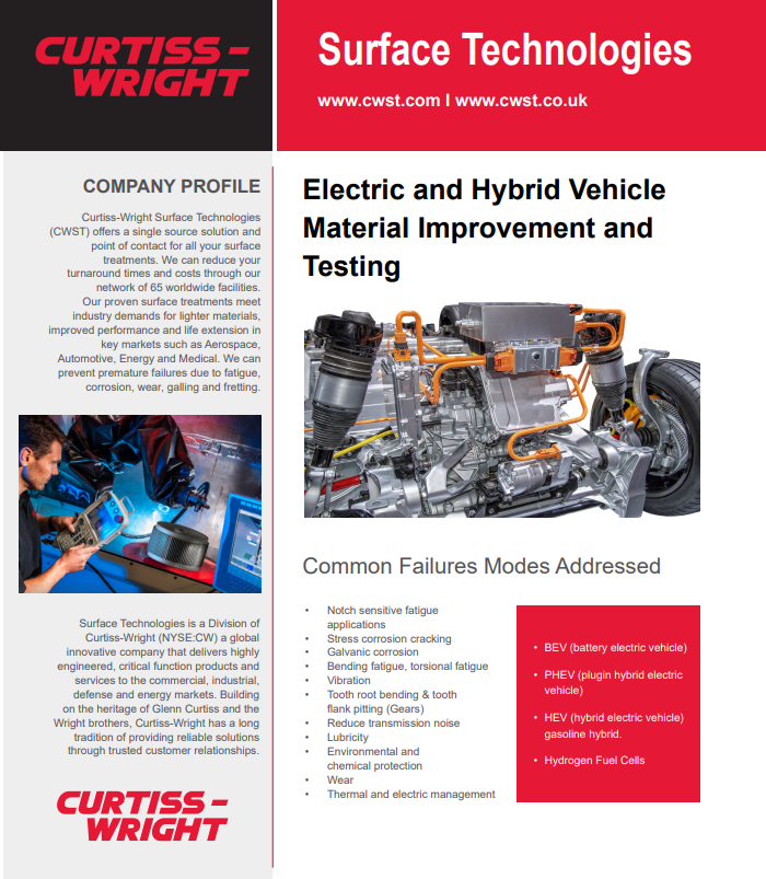 Electric/Hybrid Vehicle Material Improvement and Testing