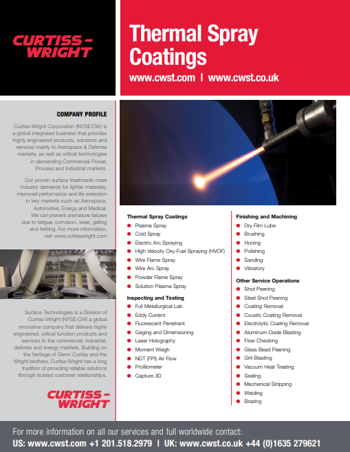 Thermal Spray Coatings and Specifications